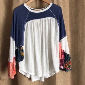 Free people batwing boho top